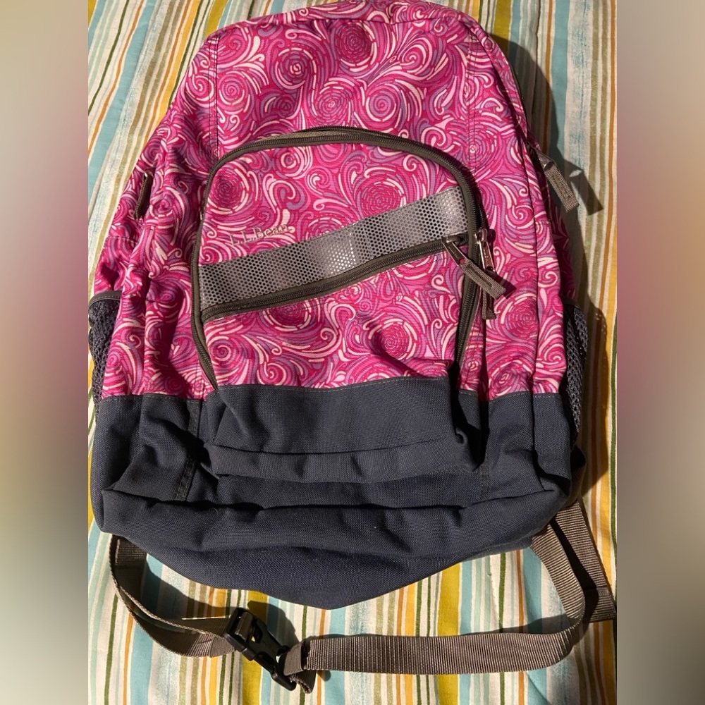 Pink and Black Swirl Backpack